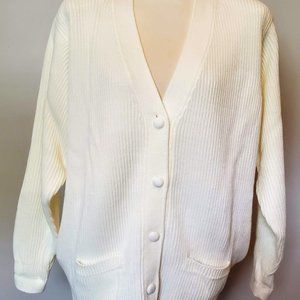 NWT! Liz Baker Ivory Cardigan - Size L
